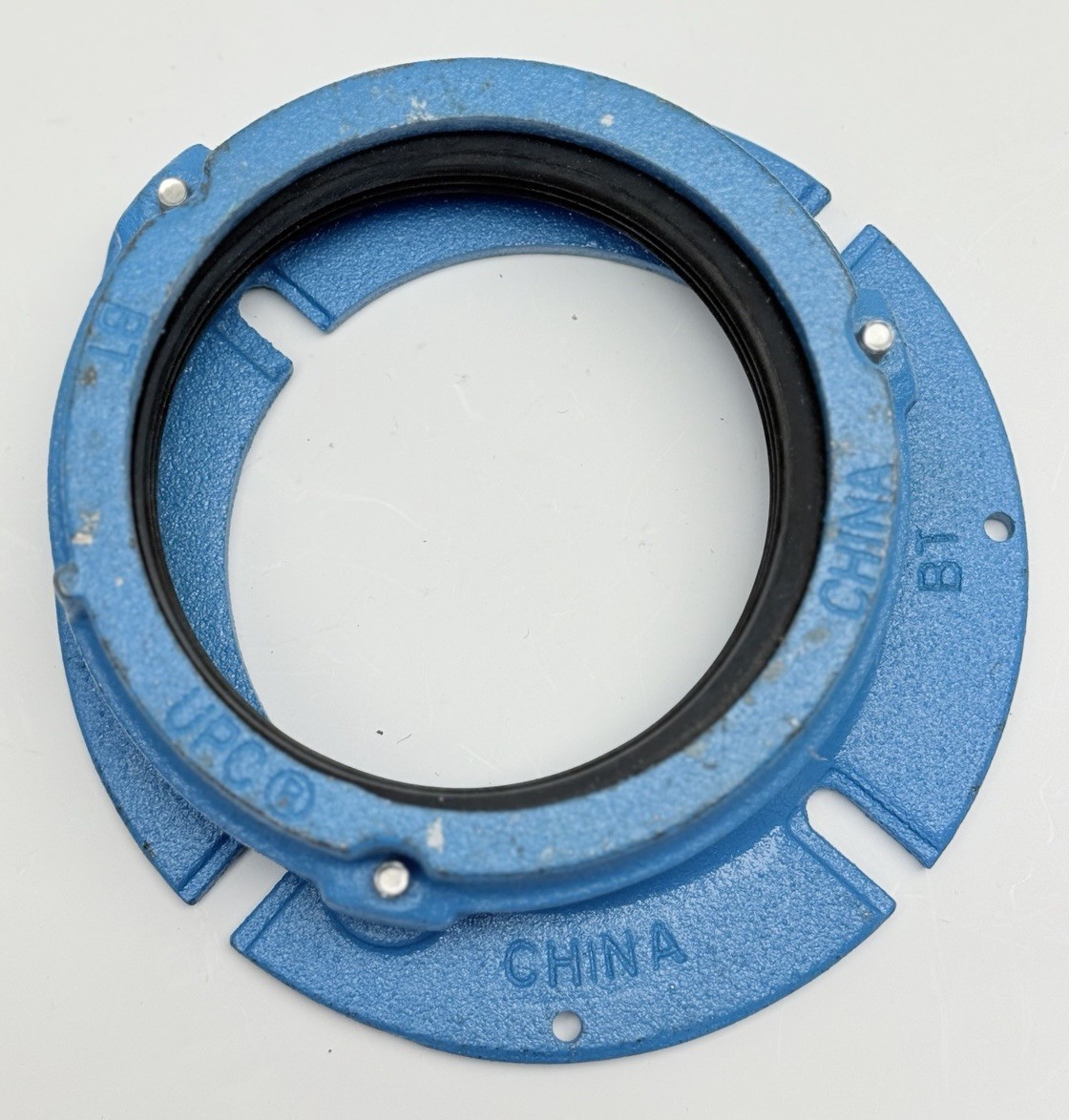 C40-640 Jones Stephens 4" No Caulk Code Blue 1" Offset Closet Flange, C40640 gallery