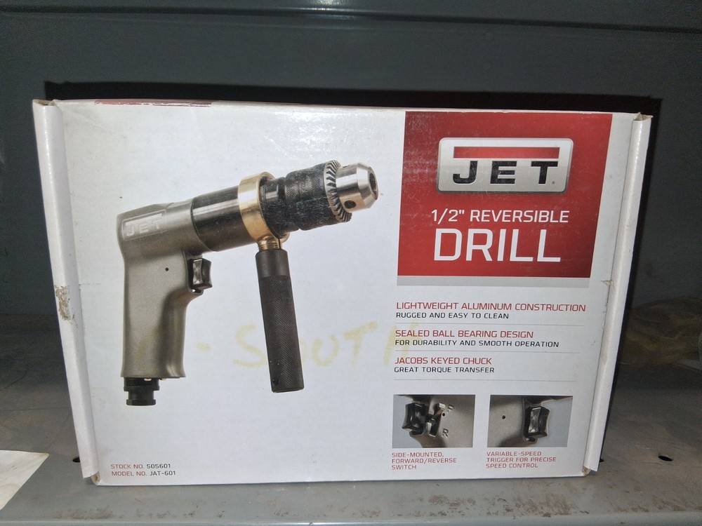 JET 1/2 Reversible Pneumatic Drill (Model JAT-601). Made In The USA