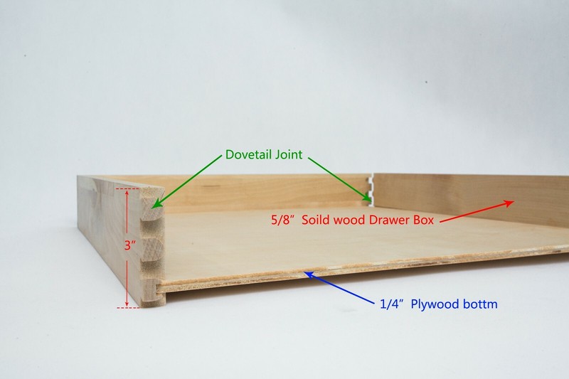 Kitchen Slide Out Cabinet Shelf Pull Out Wood Drawer Storage W21xD21 soft close gallery