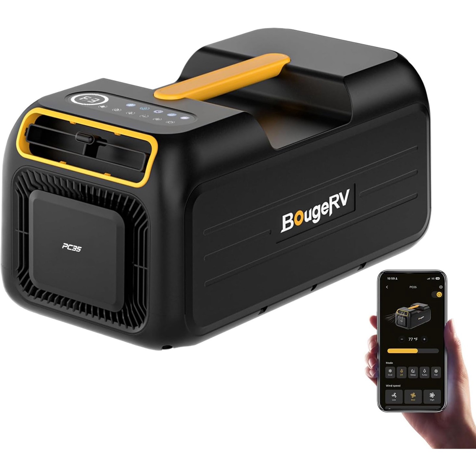 BougeRV PC35 Portable RV Tent Camping Air Conditioner 3500BTU with App Control gallery