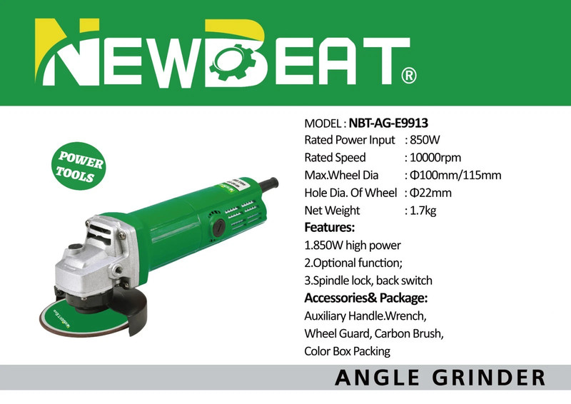 4.5" Electric Angle Grinder Tool 850W 10000RPM High Speed Metal Cutting w/ Disc gallery