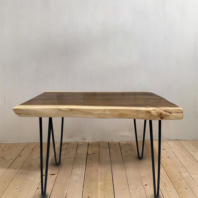 Rustic Teak Live Edge Small Coffee Table Mid-Century Modern Table Home Decor gallery