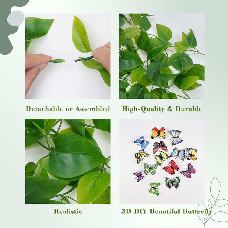 Eco-Friendly Artificial Pothos Vines – Versatile Hanging Plant Set for All Rooms gallery