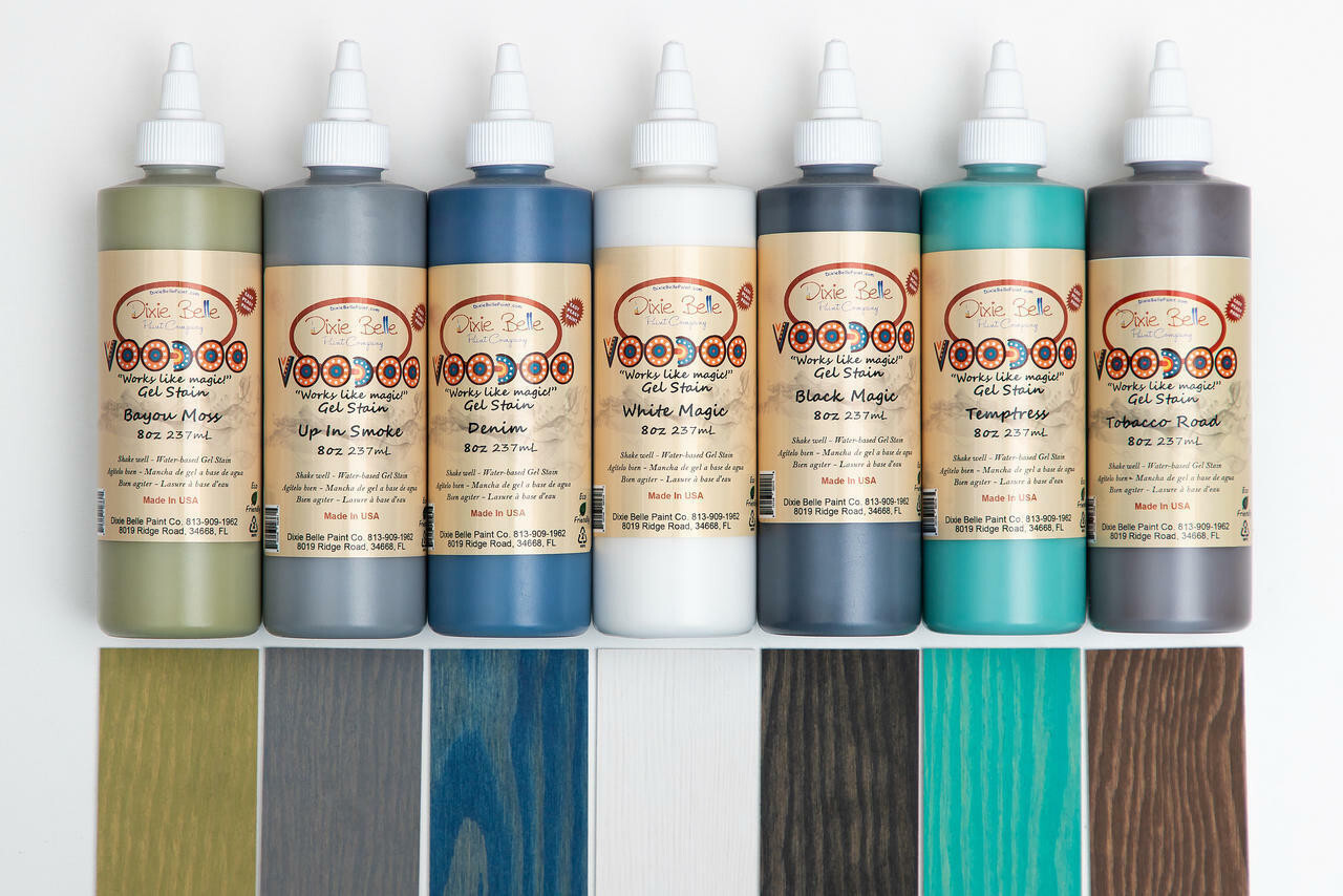 Dixie Belle Voodoo Gel Stain Water Based, 8 oz - All Colors - You Choose gallery