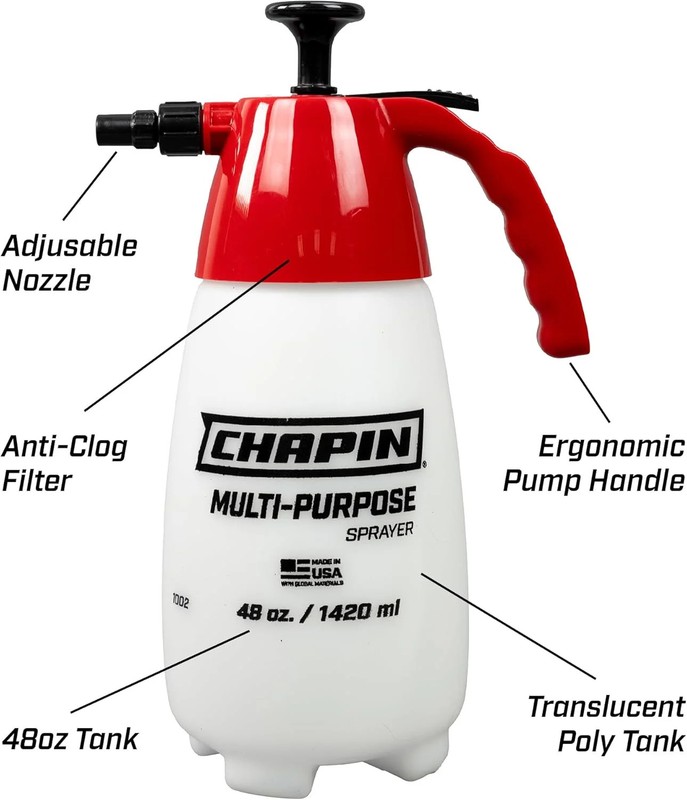 Handheld Pump Sprayer, 48oz, Multi‑Purpose, Lawn & Garden, Translucent Poly Tank gallery