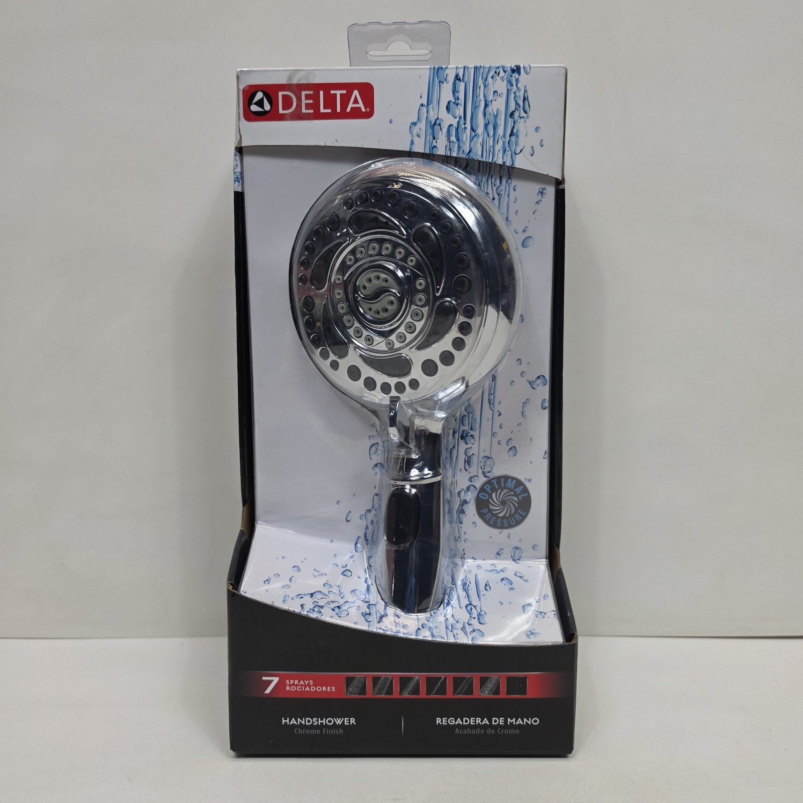 Delta 7-Spray Wall Mount Handheld Shower Head in Chrome, 75704 gallery