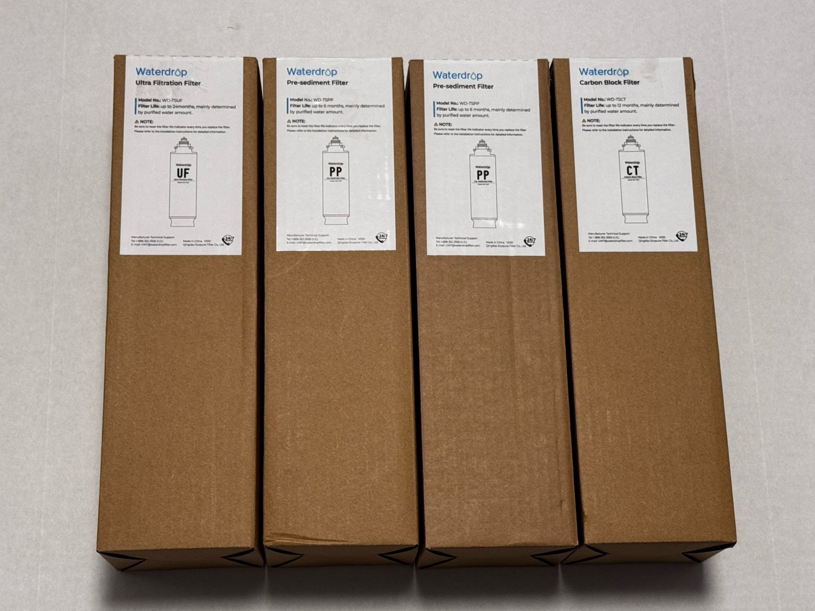 Under Sink Water Filter Waterdrop Replacement Filter WD-TSUF Lot of 4 NEW gallery