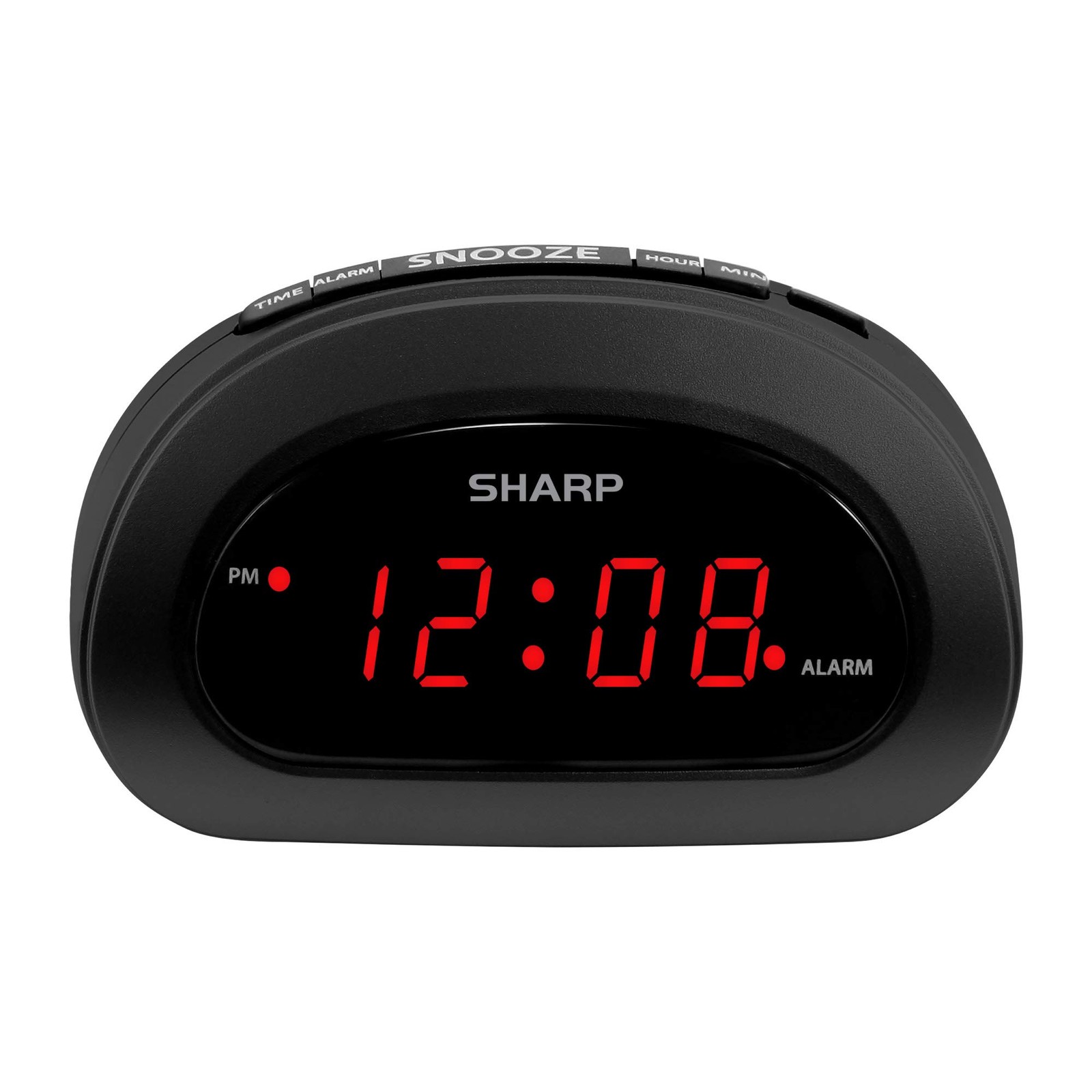 Sharp Small, Space-Saving Digital Alarm Clock – Compact Bedside Clock with La... gallery