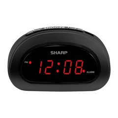 Sharp Small, Space-Saving Digital Alarm Clock – Compact Bedside Clock with La…