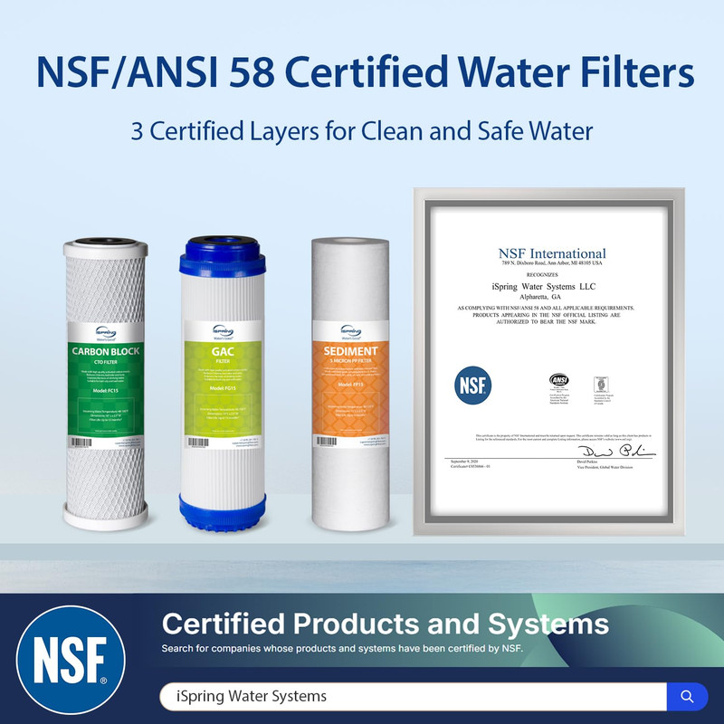 US31 under Sink Water System, NSF Certified 3-Stage Water Filters, Reduces PFAS, gallery