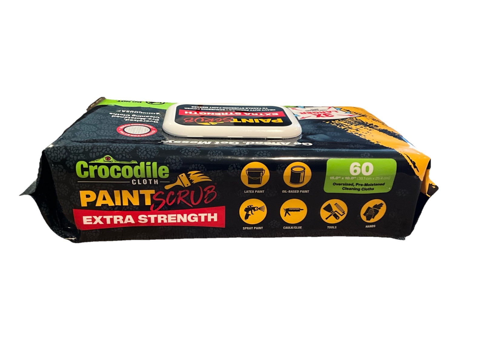 Crocodile Cloth Paint Scrub Extra Strength 60 Count Cleaning Wipes gallery