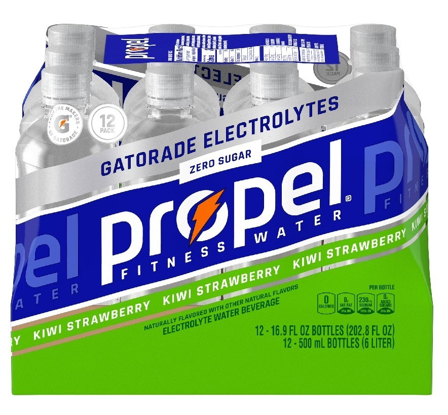 Propel Kiwi Strawberry Electrolyte Water, Zero Sugar, 16.9 oz ,12 Pack. gallery