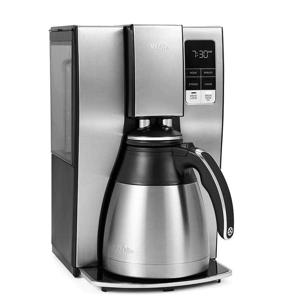Mr. Coffee 10-Cup Programmable Coffee Maker, Insulated Thermal Carafe, Brew S... gallery