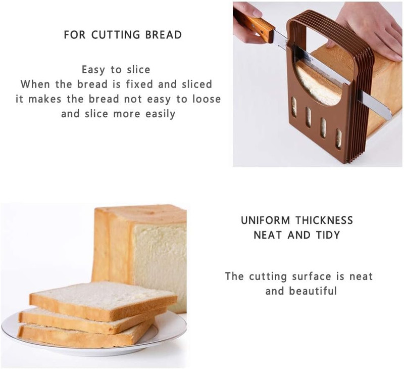 , Foldable Compact Bread Slicing Guide - Bake Slicer Cutter for Homemade Bread, gallery