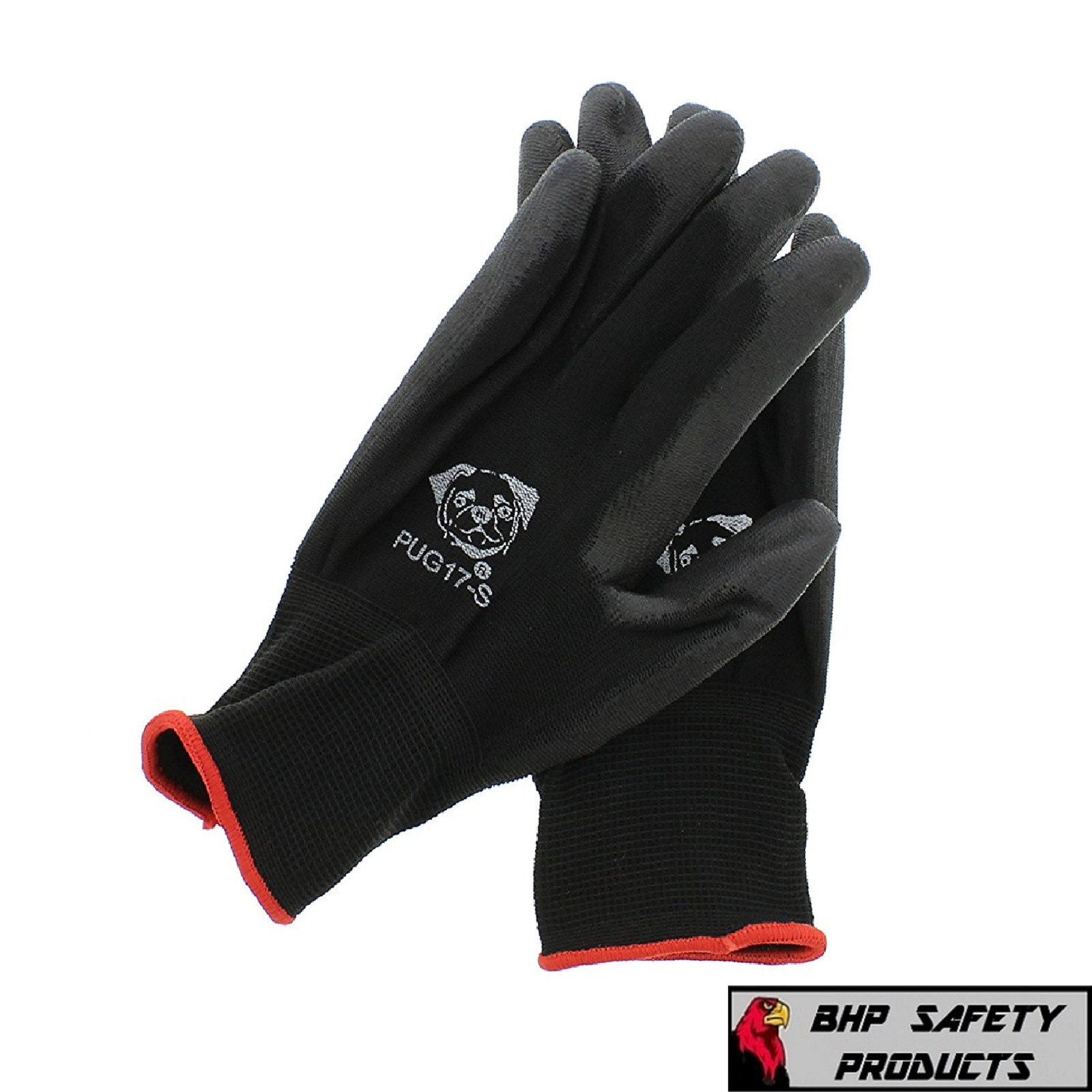 POLYURETHANE COATED GENERAL PURPOSE NYLON WORK GLOVES PUG17 LIGHTWEIGHT (XS-XXL) gallery