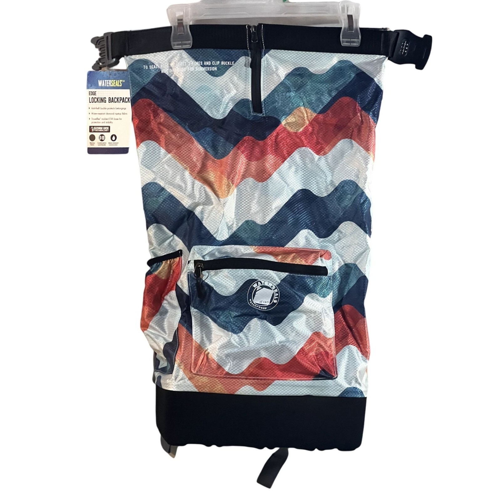 WaterSeals Edge Backpack with Secura Lock Technology Geometric