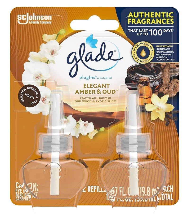 Glade Elegant Amber & Oud PlugIns Scented Oil Air Freshener FREE SHIP