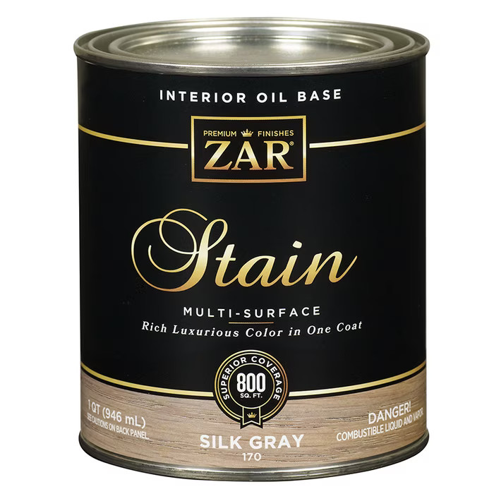 ZAR Solid Silk Gray Oil-Based Polyurethane Wood Stain 1 qt 17012 gallery