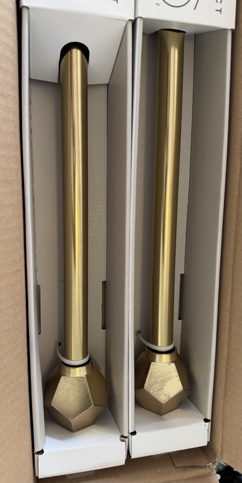 Project 62 Brushed Nickel Faceted Curtain Rod Adjustable 36" To 66" gallery