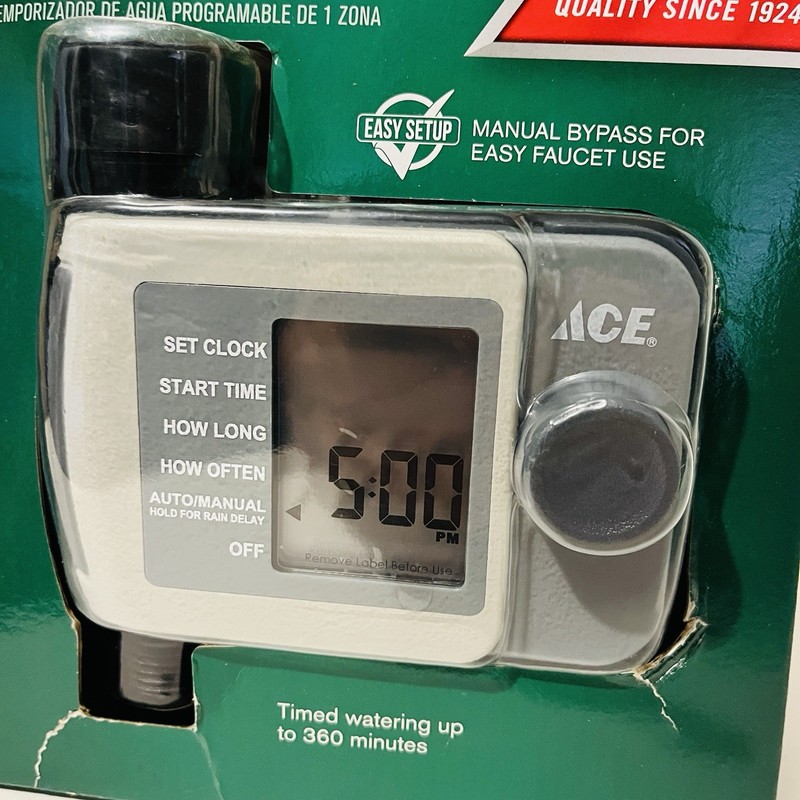 Ace 1-Zone Programmable Water Timer Manual Bypass Rain Delay Digital 360 Min New gallery