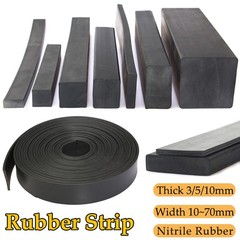 Nitrile Rubber Strip Solid Sealing Sheet Flexible Flat Bumper Pads Thick 3~10mm