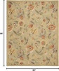 Handmade Floral Premium Wool Area Rug 5' x 8' - Blossom Collection Green/Multi gallery