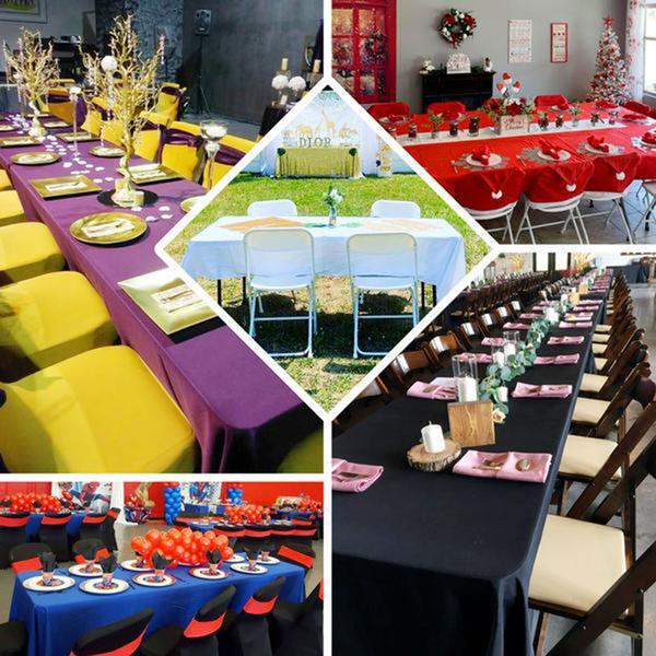IVORY 72x120 RECTANGLE POLYESTER TABLECLOTH Wedding Party Catering Linens Dinner gallery