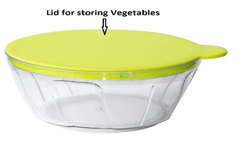 Hand-Powered Vegetable Chopper Set with Stainless Steel Blades, 450ml Capacity gallery