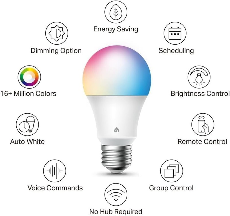 Kasa Smart LED Bulbs Multicolor Dimmable A19 800LM WiFi No Hub Required 2-Pack gallery