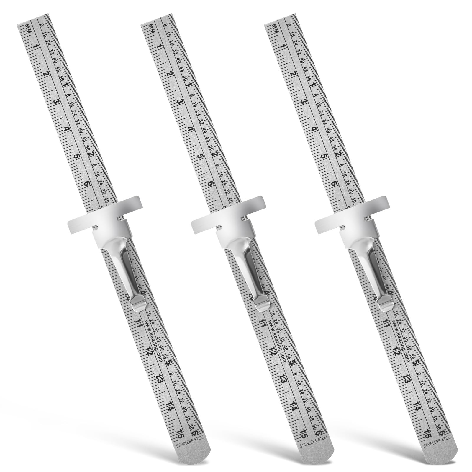 3 PCS Machinist Ruler, 6 Inch 15 Cm Pocket Ruler Flexible Precision Stainless... gallery