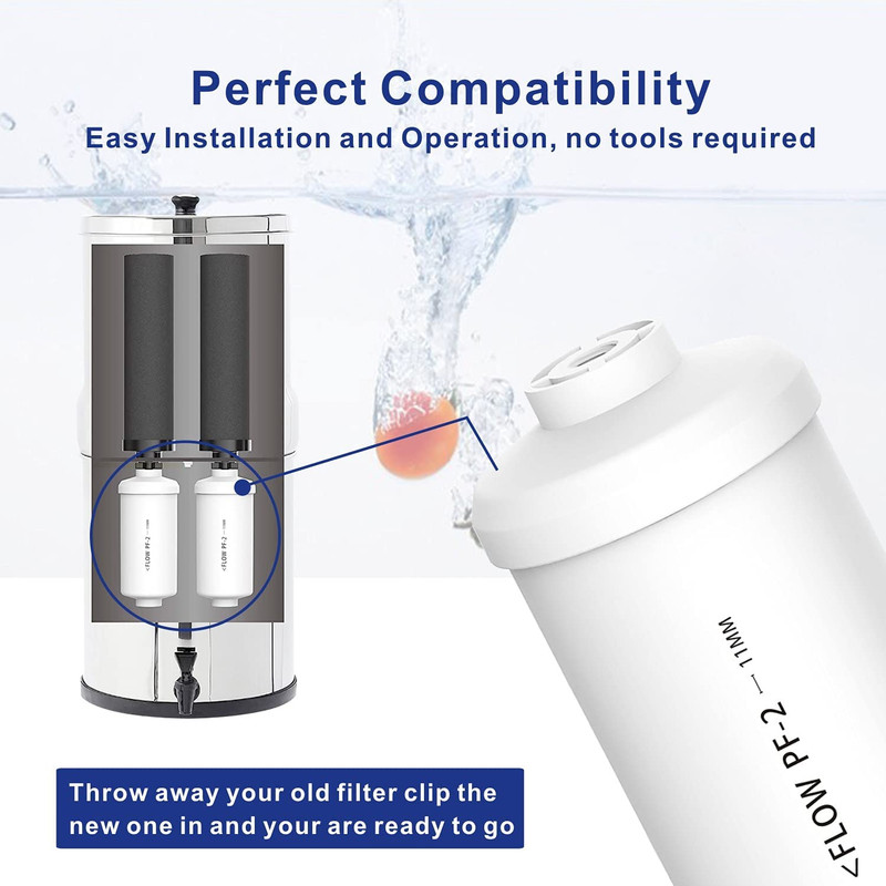 Fluoride Arsenic replacement Filters fits Berkey PF-2, Gravity System, Set of 2 gallery