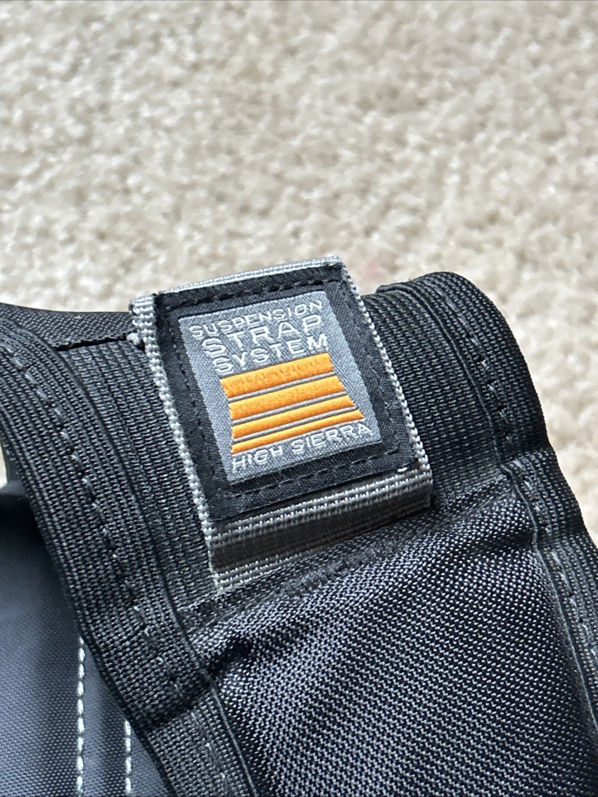 High Sierra Backpack Black With suspension Strap System 3