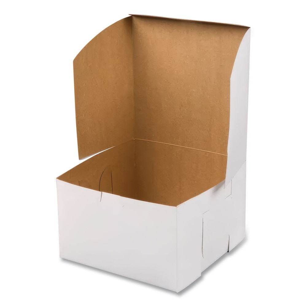 SCT 09455 One-Piece Non-Window Paper Bakery Boxes - White (100/Carton) New gallery