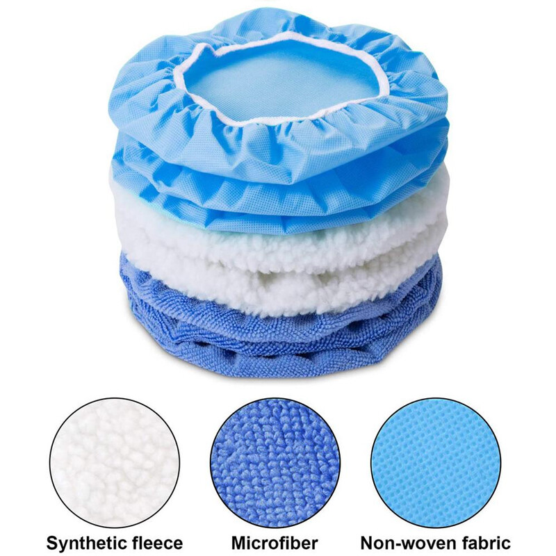 5 to 6 Inches High Quality Microfiber Polisher Bonnets for Car Polishing 20 PCS gallery