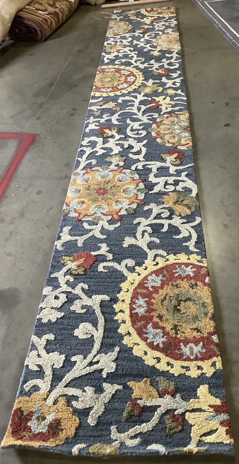NAVY / MULTI 2'-3" x 16'-0" Back Stain Rug, Reduced Price 1172675228 BLM401N-216 gallery