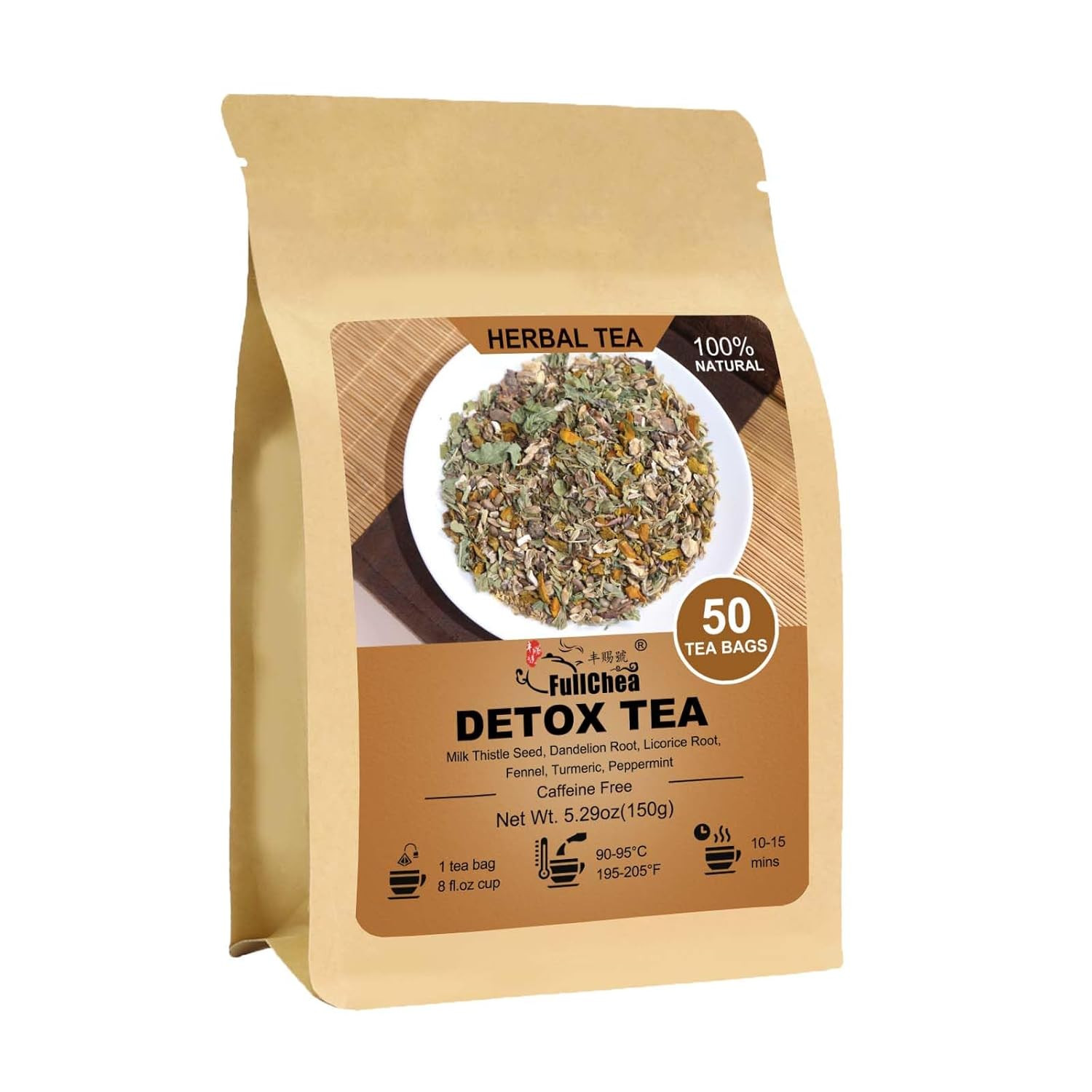 Detox Tea Bags 50 Count Liver Support Herbal Tea with Milk Thistle Dandelion gallery