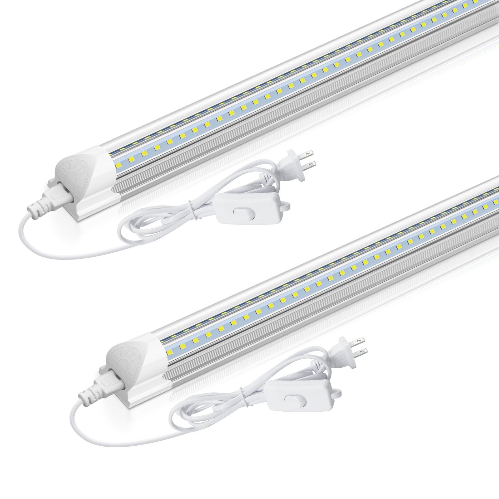 CNSUNWAY LED Shop Light 2FT, 20W 3000LM 6500K, T8 LED Tube Lights, Clear Cove... gallery