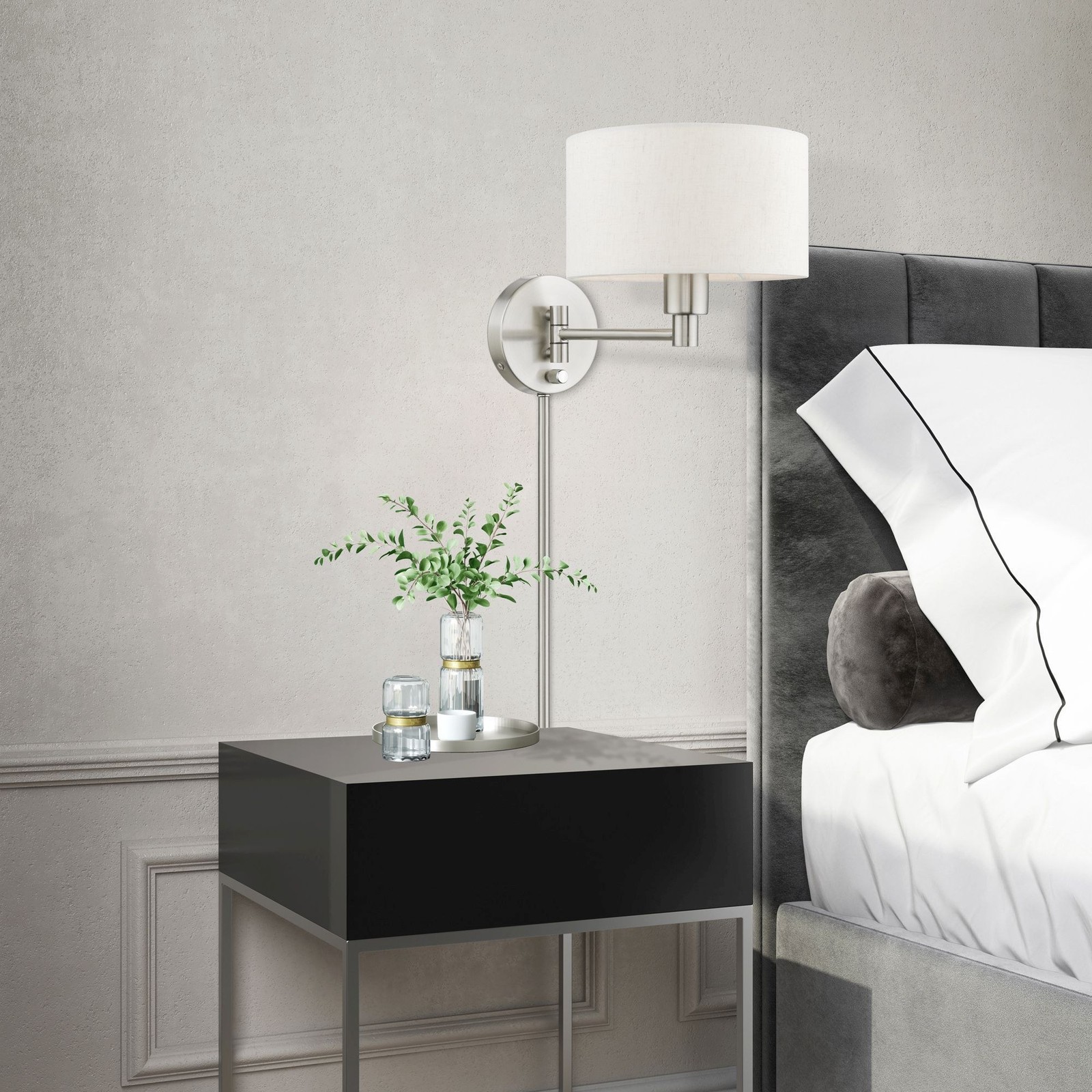 Used Livex Lighting 40940-91 1 Light Swing Arm Wall Sconce In RefinedModern gallery