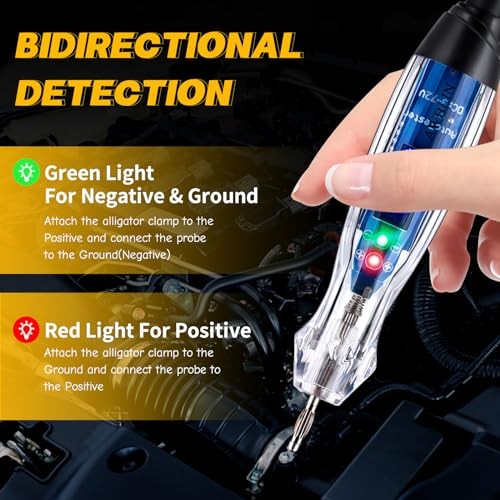 3-72V DC LED Test Light Probe Kit - Automotive Circuit Tester with 3-72V LED gallery