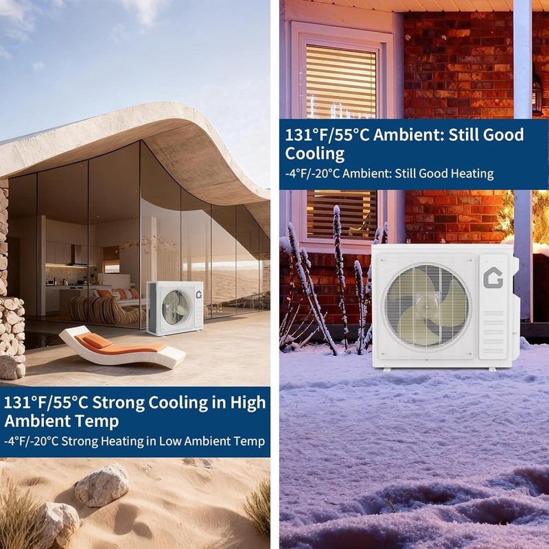 24 SEER2 27000 BTU 3 Zone Mini Split AC/Heating System Ductless Air Conditioner gallery