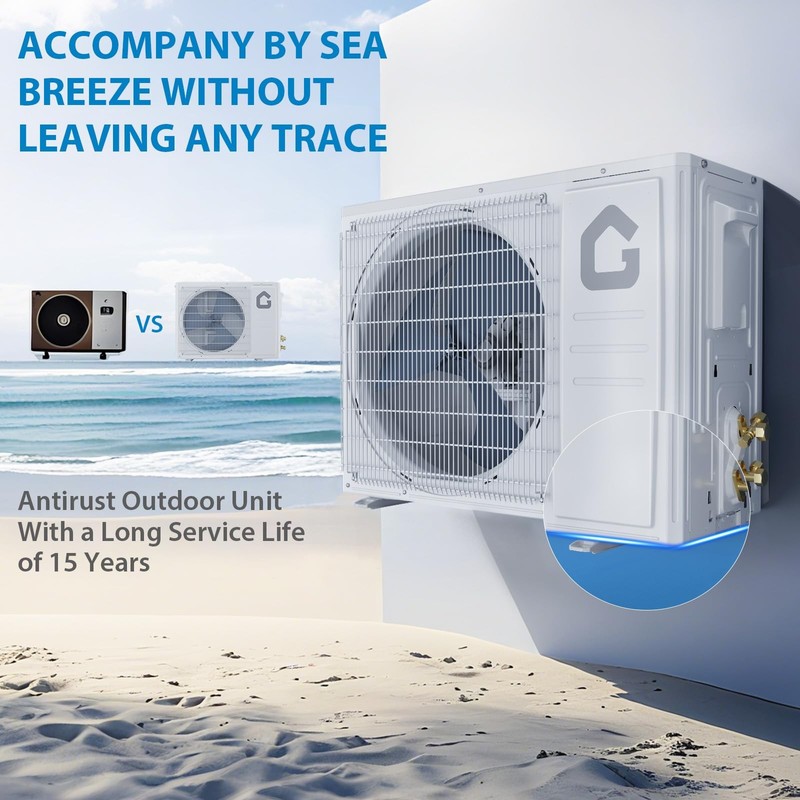 Ductless Mini Split Air Conditioner and Heat Pump 9000 BTU Cool Up to 450 Sq.Ft gallery