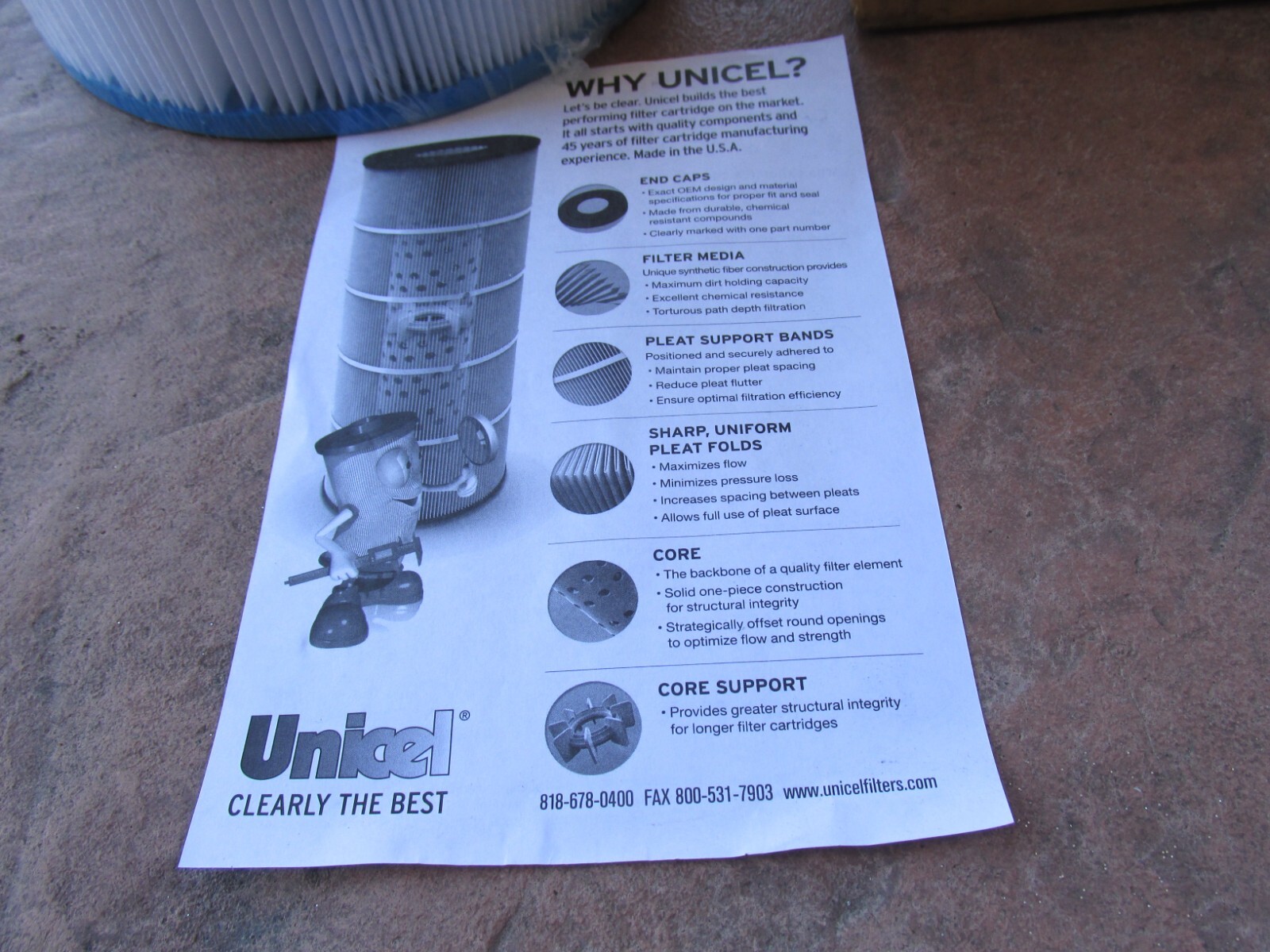 Unicel C-8325 Pool Replacement Cartridge Filter for 125 sq ft Sundance Spas gallery