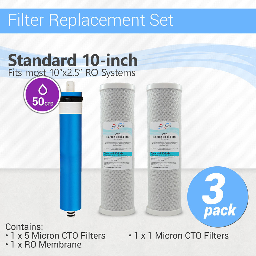 Compatible GE Smart Water RO Set GXRM10G, GXRM10RBL Filter 50GPD GE FX12P FX12M gallery