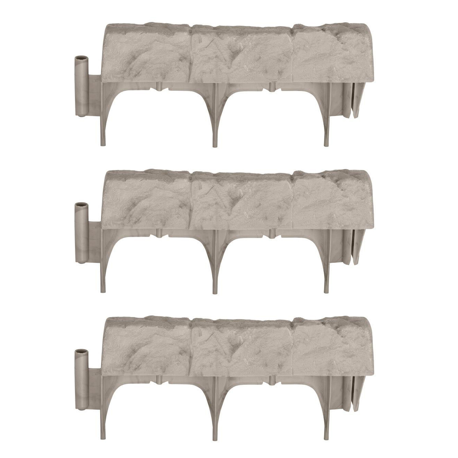 Suncast Landscape Border Decorative Natural Stone Edging, 12" Sections (30 Pack) gallery