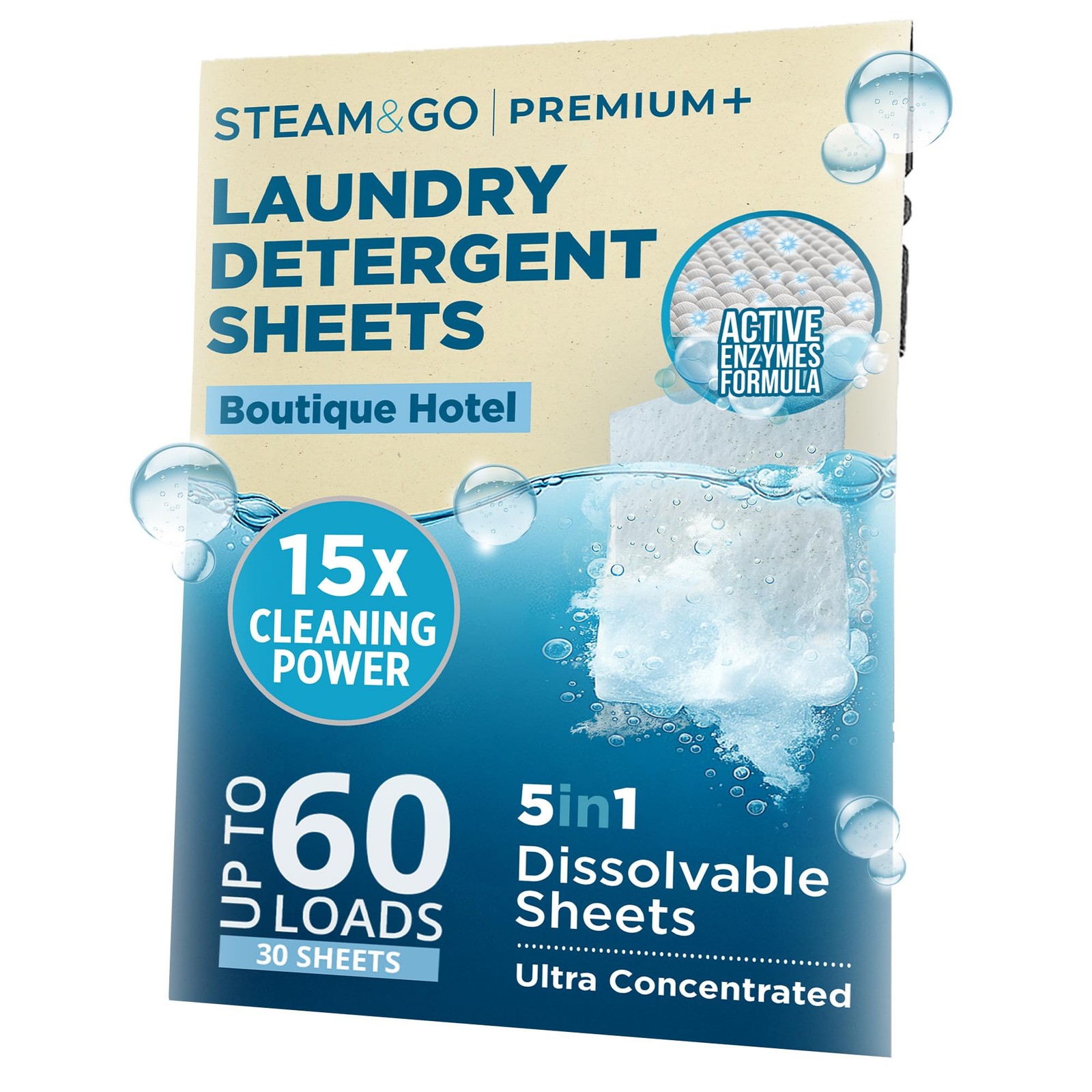 30 PCS Steam Go 5In1 Premium Dissolvable Laundry Detergent Sheets Boutique gallery