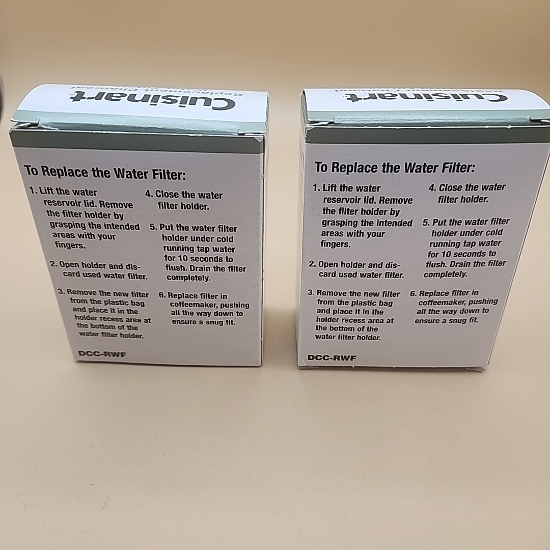 Cuisinart Replacement Charcoal Water Filters 3 Filters Total Sealed DCC-RWF gallery