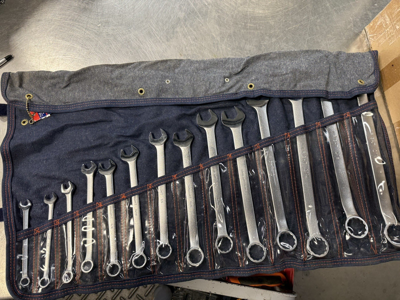 VINTAGE WRIGHT TOOL Combination Wrench Set 14 Piece SAE 714 NEW OLD STOCK USA gallery