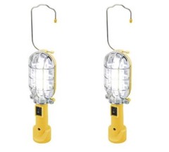 Handheld 200 Lumen LED Work Light 2 Pack AAA Battery Swivel Hook & Magnetic Base