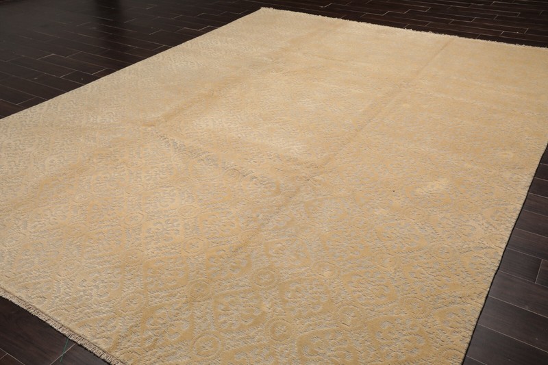 Mark Philips Hand Knotted Wool Loop & Cut High Low Pile Tibetan Area Rug 9'x12' gallery