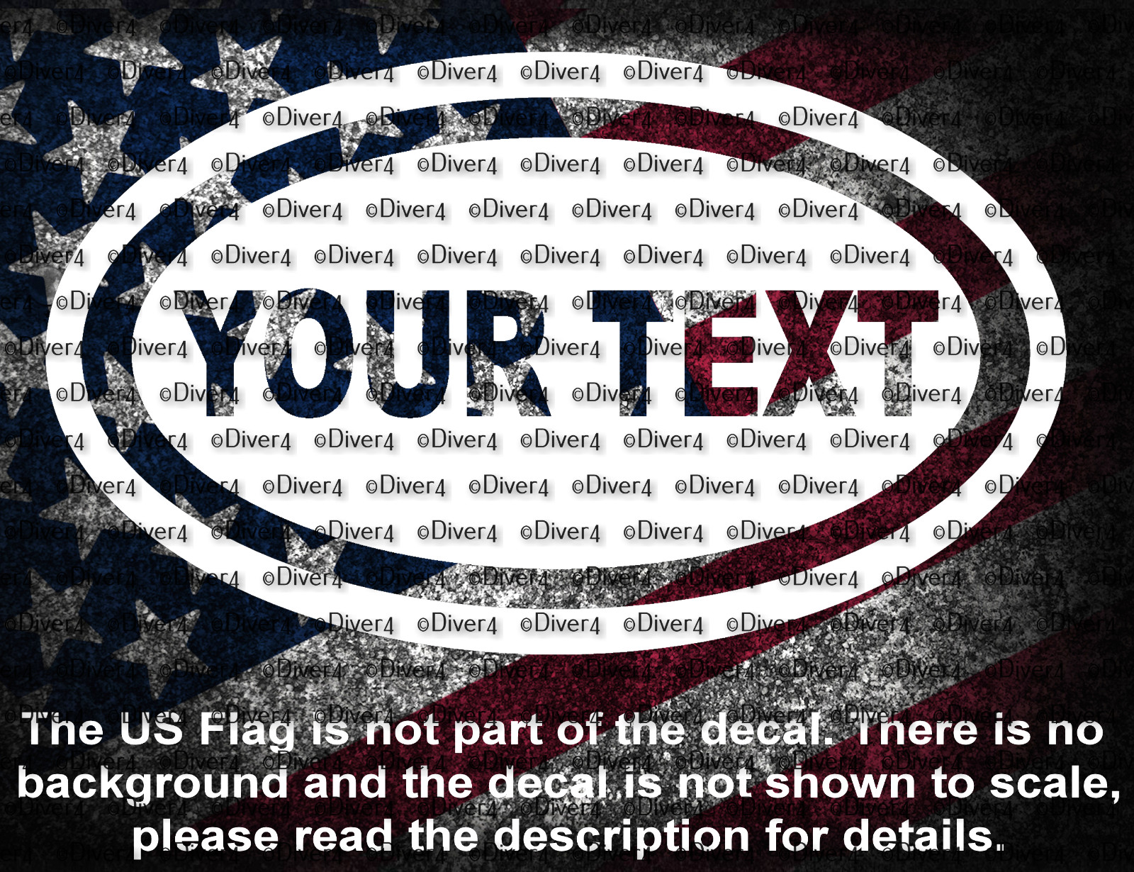 Oval Custom Text Vinyl Decal USA Made US Seller gallery